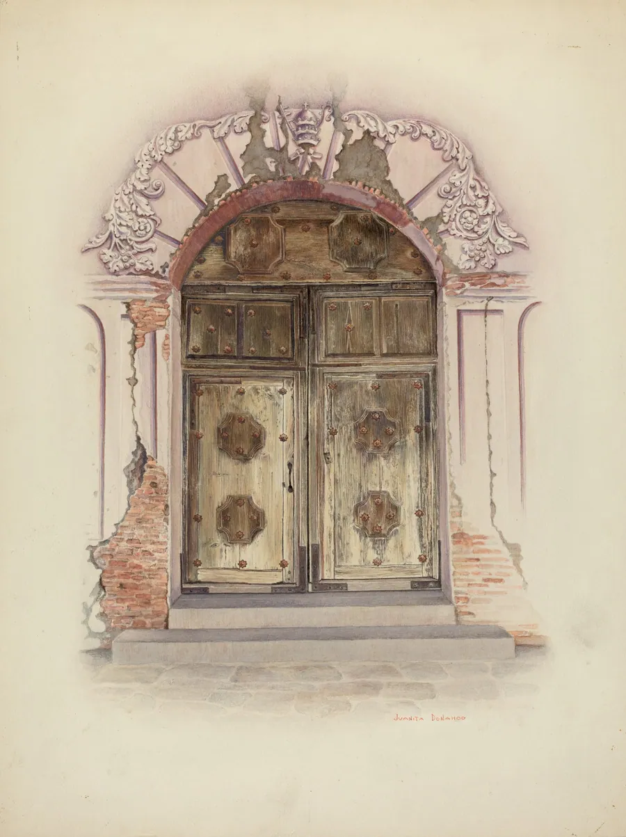 Doorway and Wall Painting by Juanita Donahoo