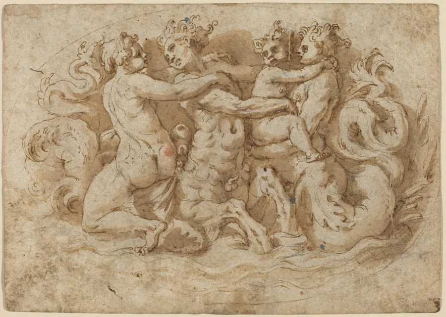 Tritons and Nymphs by Pellegrino Tibaldi