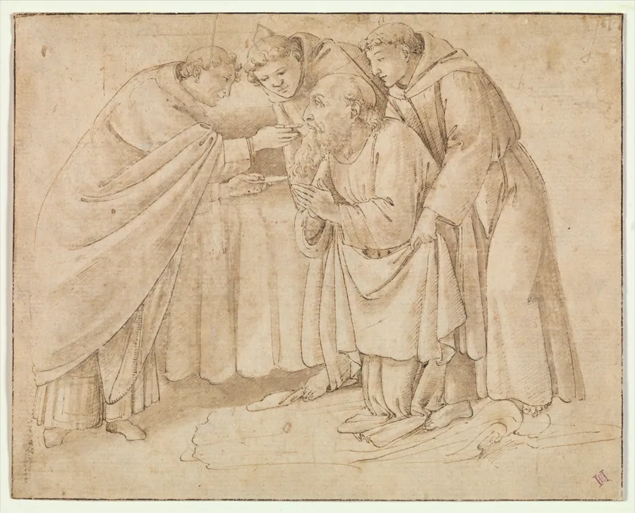 The Last Communion of Saint Jerome by Botticelli (Alessandro di Mariano Filipepi)