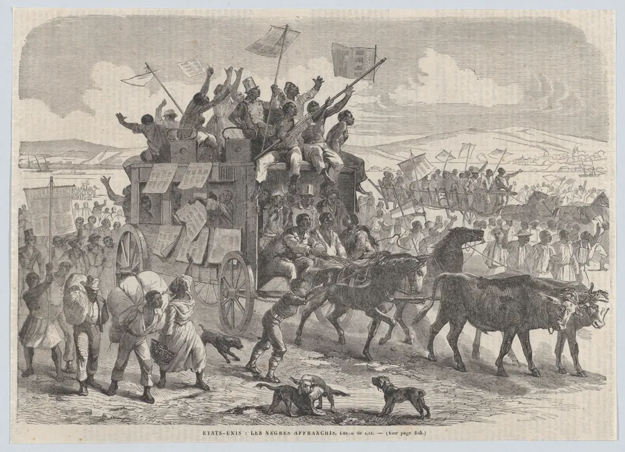 Emancipated Blacks in the United States, from "Le Journal Illustré" by Frédéric Lix