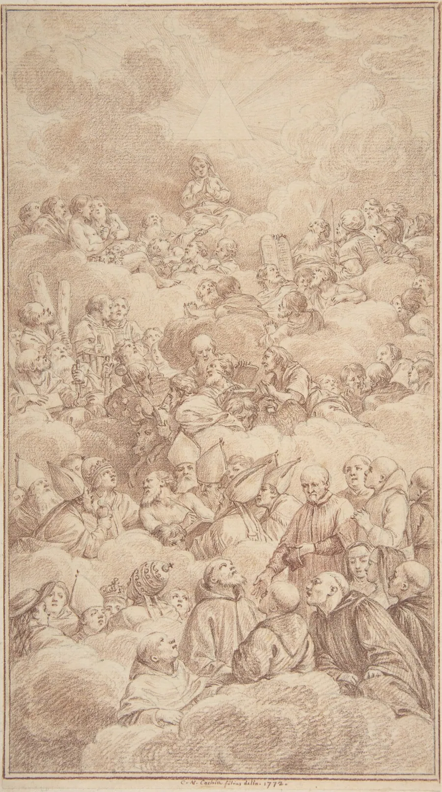 The Company of Saints in Glory by Charles Nicolas Cochin II