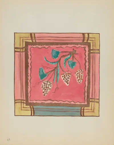 Plate 17: Grapes, Altar Panel: From Portfolio "Spanish Colonial Designs of New Mexico"