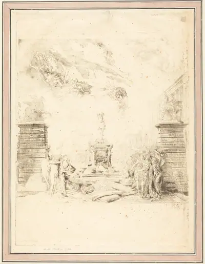 Allégorie sur l'Erection de la Statue de Louis XV (Allegory on the Establishment of a Statue of Louis XV)