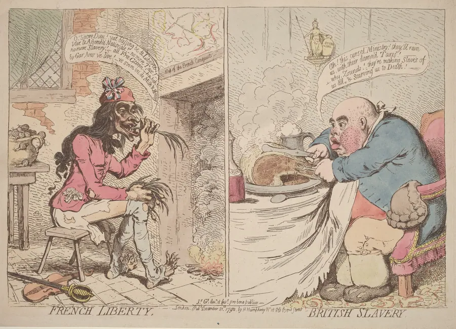 French Liberty and British Slavery by James Gillray