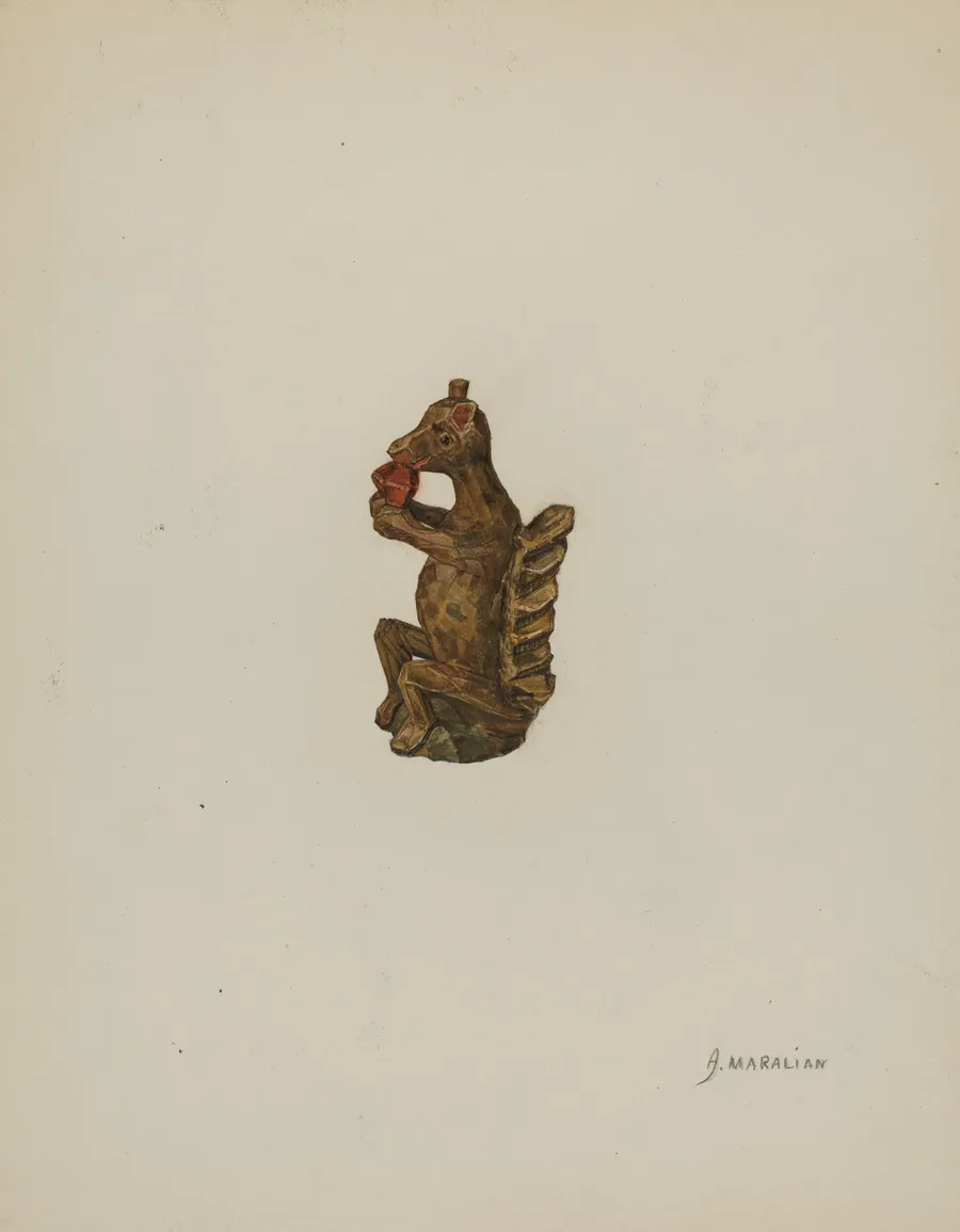 Pa. German Squirrel Figurine by Arsen Maralian