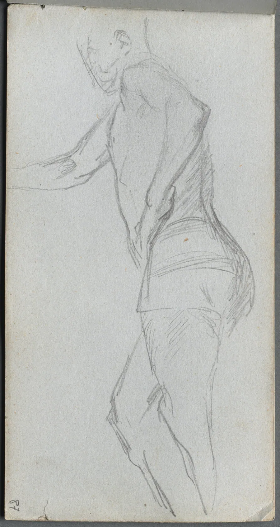 Sketchbook, page 87: Figure Study by Ernest Meissonier