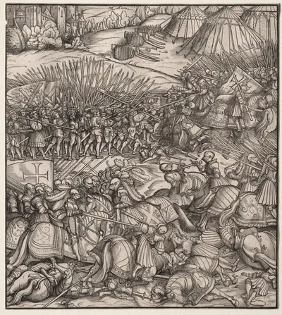 How the French King made war on the King of Feuereisen in his realm and how the King of Feuereisen died in the battle