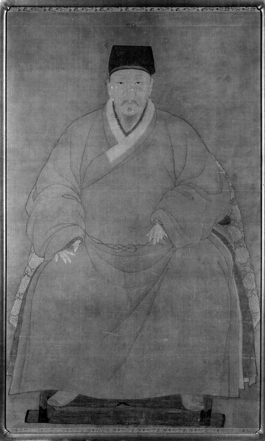 明   佚名  人物肖像 圖  鏡面|Portrait of a Gentleman by Unidentified artist