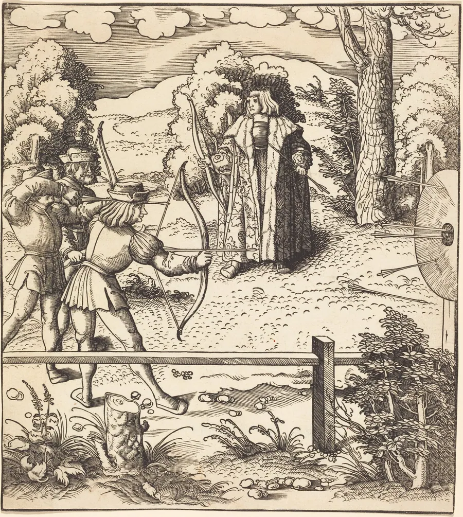 The Young White King at the Butts by Leonhard Beck