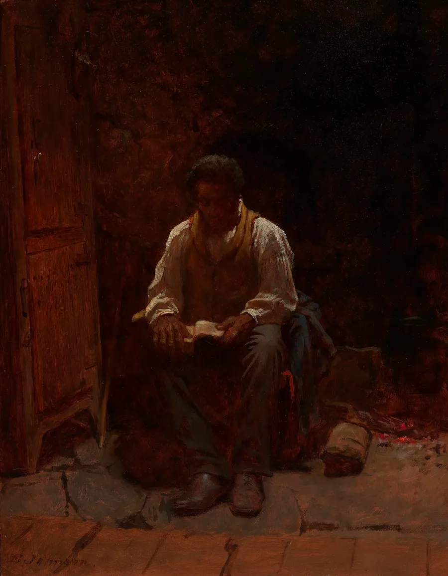 The Lord Is My Shepherd by Eastman Johnson, born Lovell, ME 1824-died New York City 1906