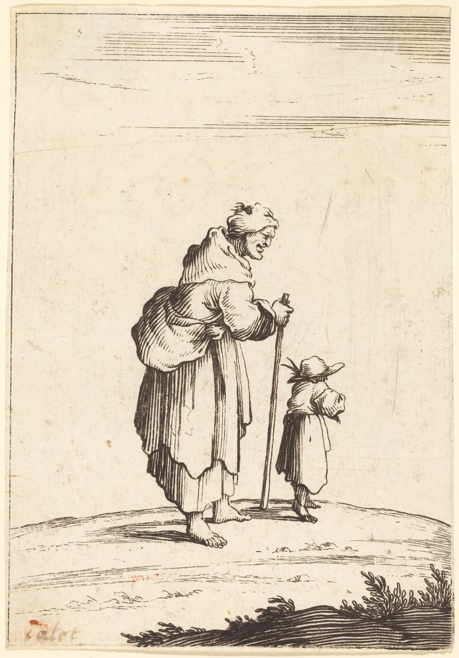Beggar Woman and Child by French 17th Century