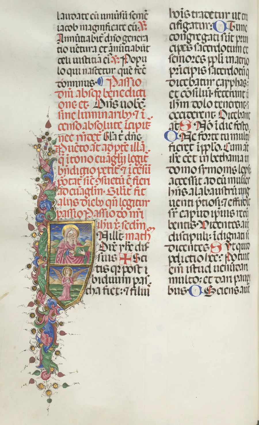 Missale: Fol. 116: Saint Matthew with Angel by Giapeco Caporali