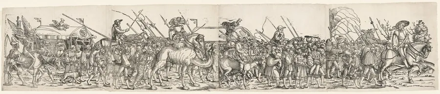 Army Train and Death by Erhard Schön