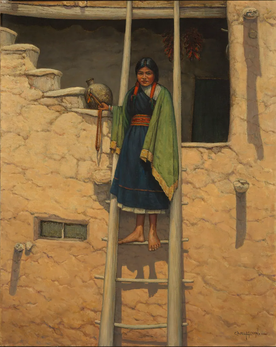 Hopi Stairway by Carl Moon, born Wilmington, OH 1879-died San Francisco, CA 1948