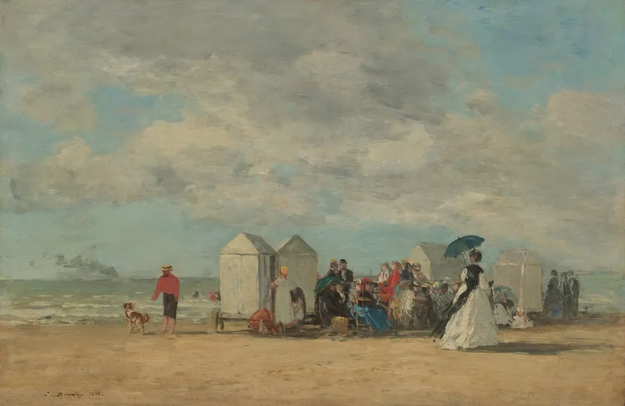 Beach Scene by Eugène Boudin