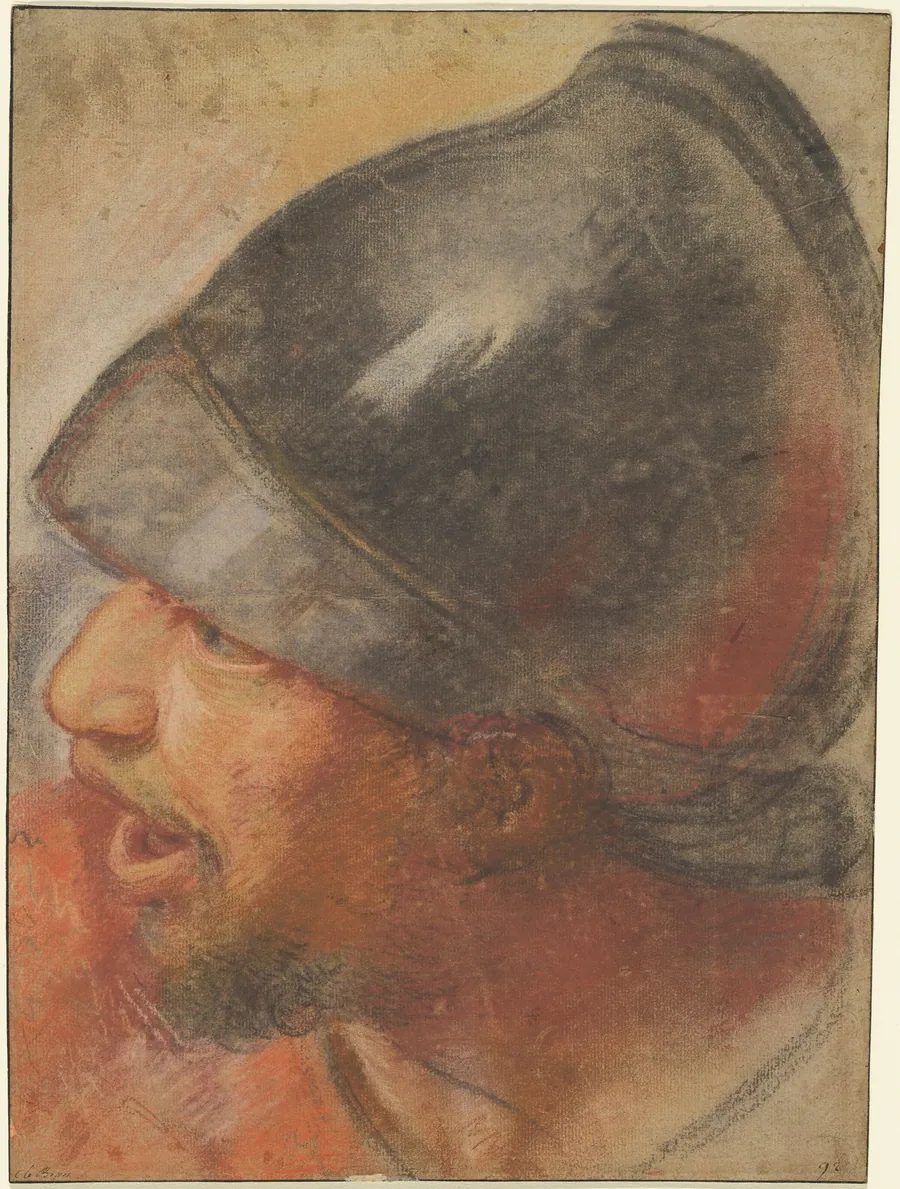 Head of a Macedonian Soldier by Charles Le Brun