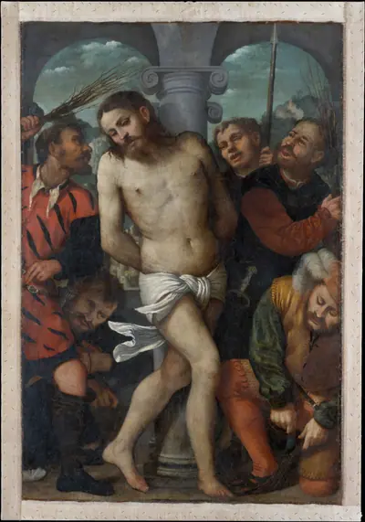 The Flagellation; (reverse) The Madonna of Mercy