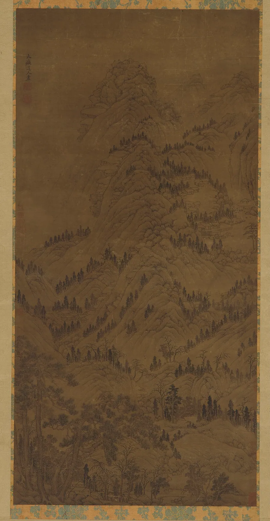 Landscape: mountains and valleys by Formerly attributed to Huang Gongwang (1269-1354)