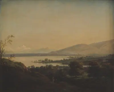 Udsigt over Lac Léman mod Mont Blanc og Genève