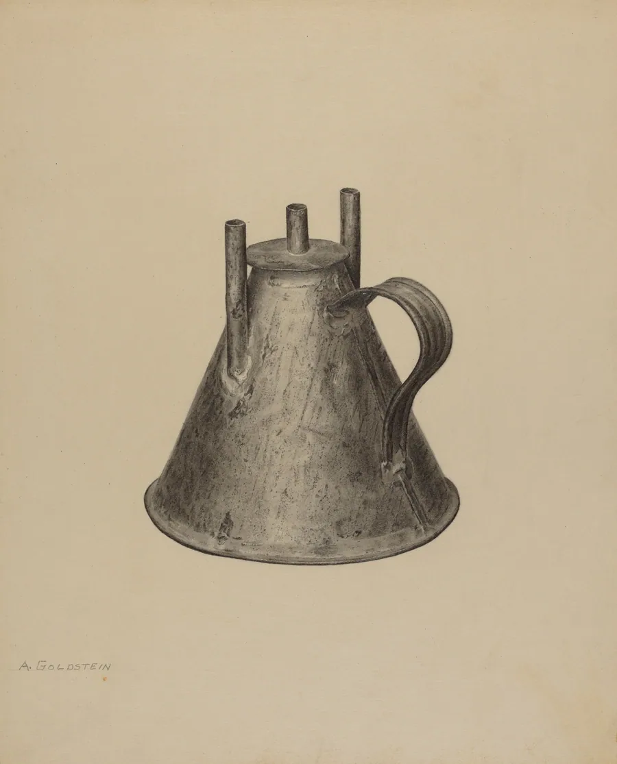 Whale Oil Lamp by Alfred Goldstein