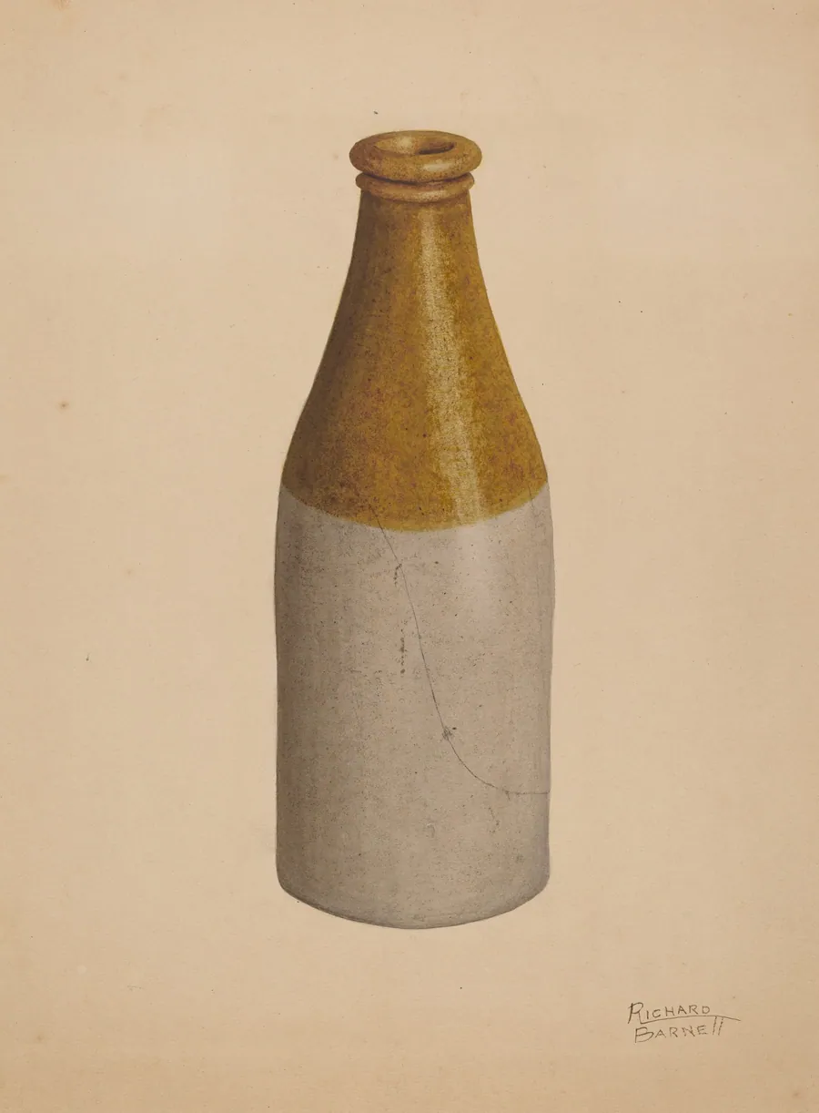 Stoneware Ink Bottle or Catsup Bottle by Richard Barnett