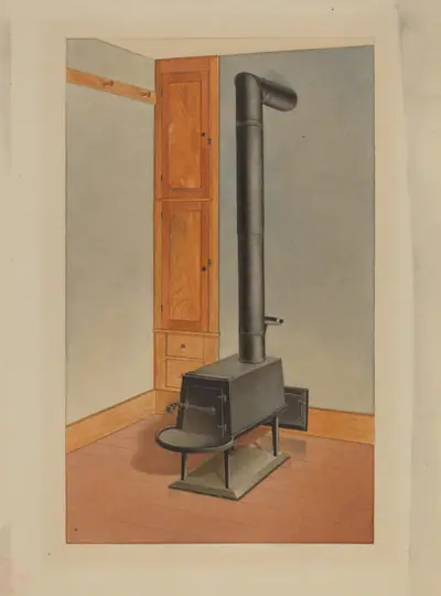 Shaker Stove/Built-in Closet