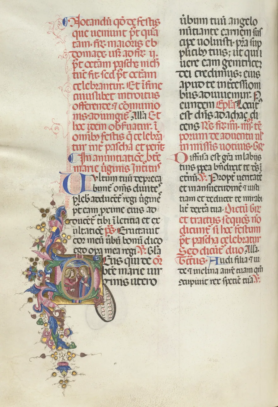 Missale: Fol. 275v: Annunciation by Giapeco Caporali
