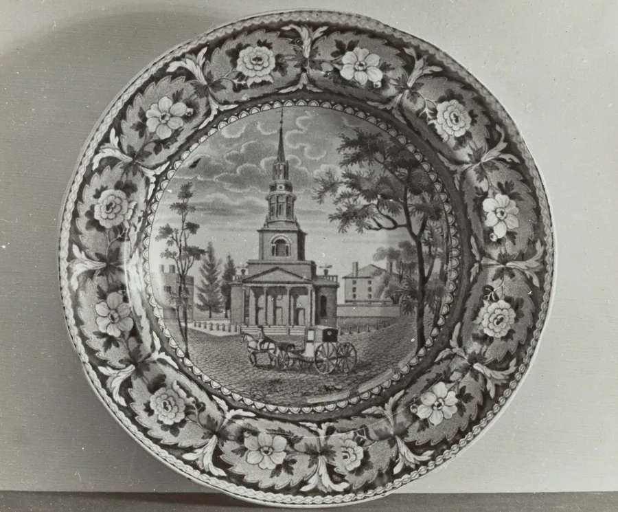 Plate - "Octagon Church, Boston" by Helmut Hiatt