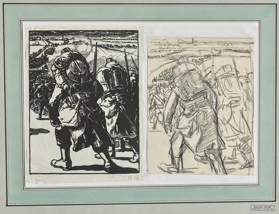 Troupe en marche by Auguste Louis Lepère