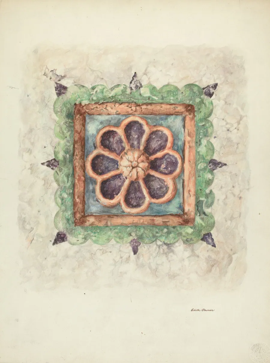 Ceiling Ornament, Sandstone by Edith Towner
