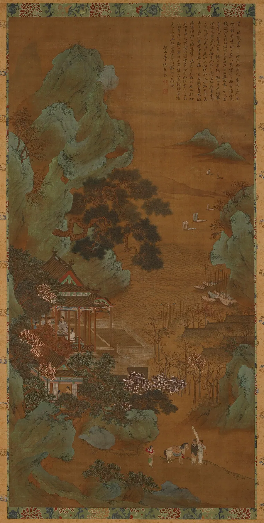 The hall of scenic beauty 有美堂圖 by Copy after Qiu Ying 仇英 (ca. 1494-1552)