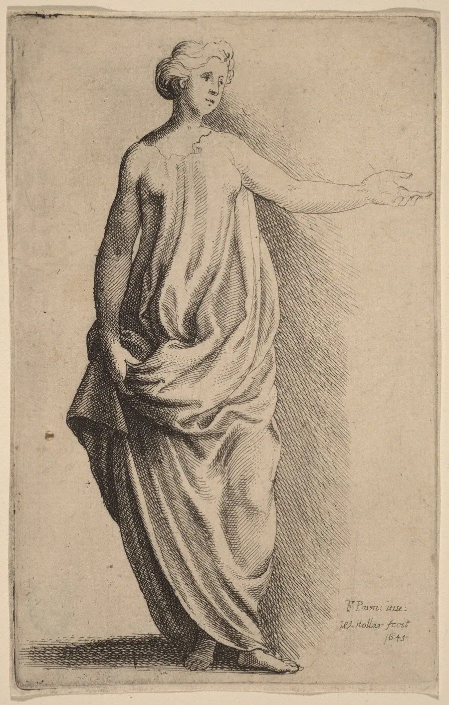 Standing Figure by Wenceslaus Hollar