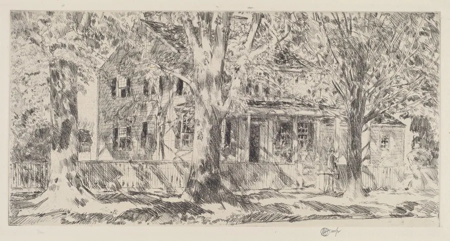 House on the Main Street, Easthampton by Childe Hassam