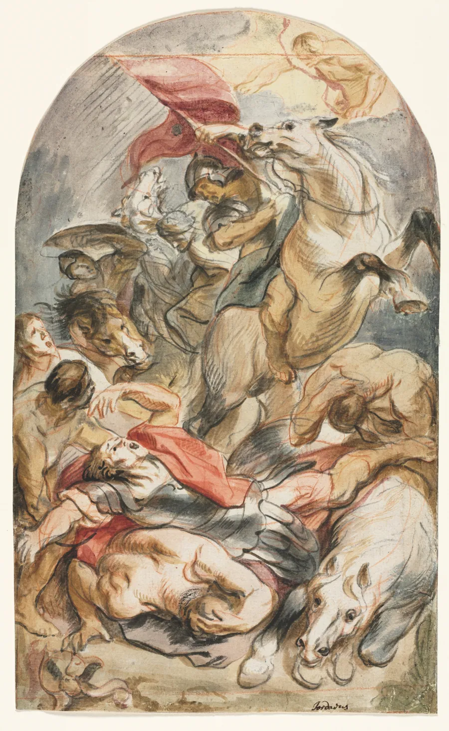 The Conversion of Saul with Horseman and Banner by Jacob Jordaens