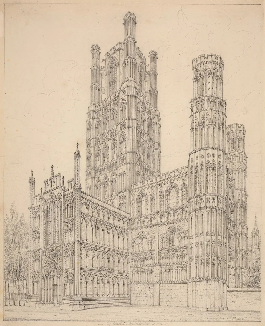 Ely Cathedral, Cambridgeshire, S.W. View by John Coney