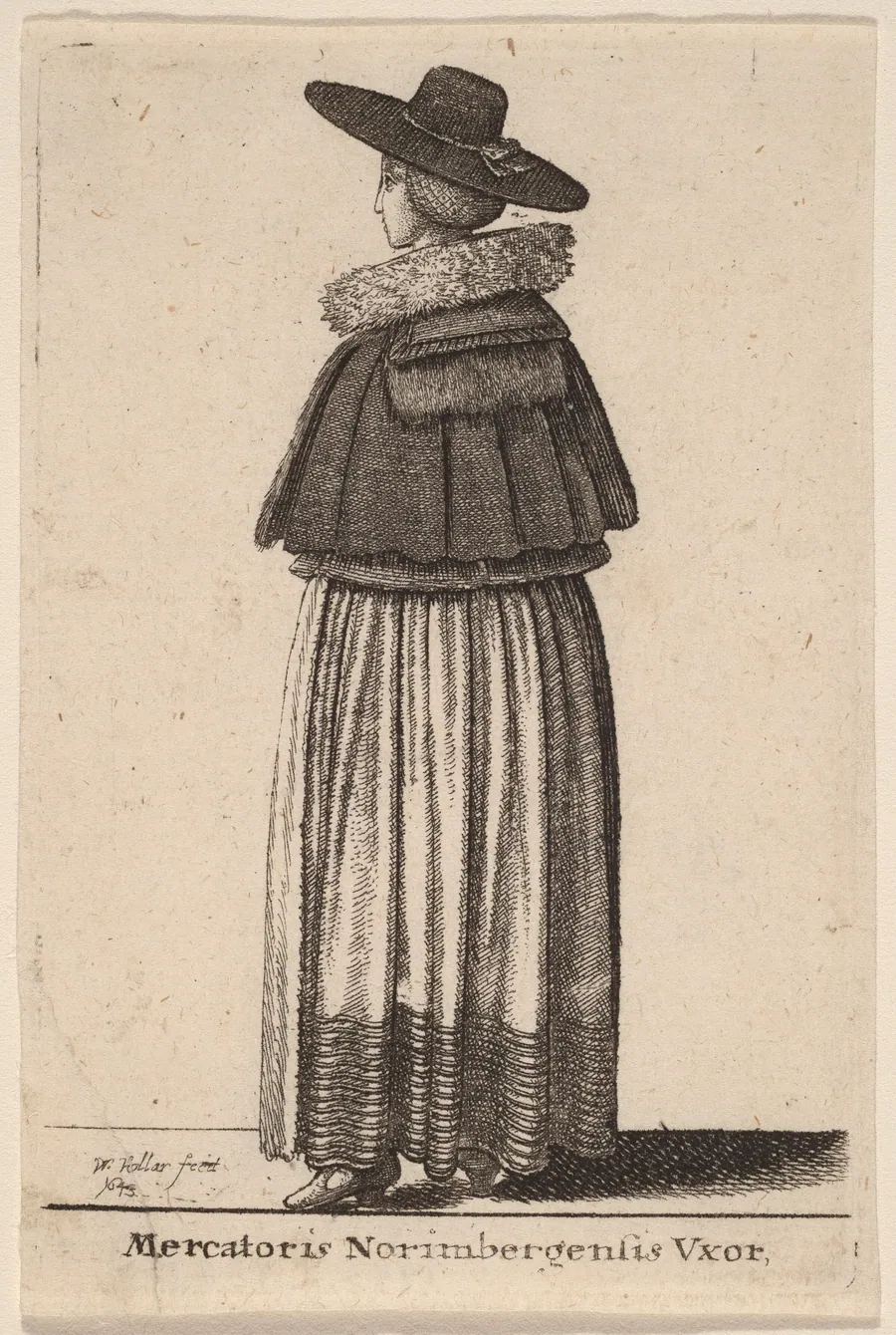 Mercatoris Norimbergensis Vxor by Wenceslaus Hollar