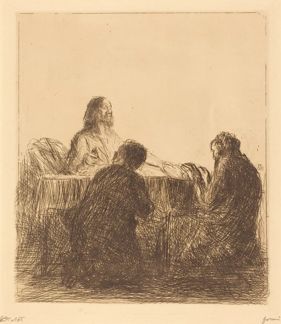 La fraction du pain (The Breaking of the Bread) by Jean-Louis Forain
