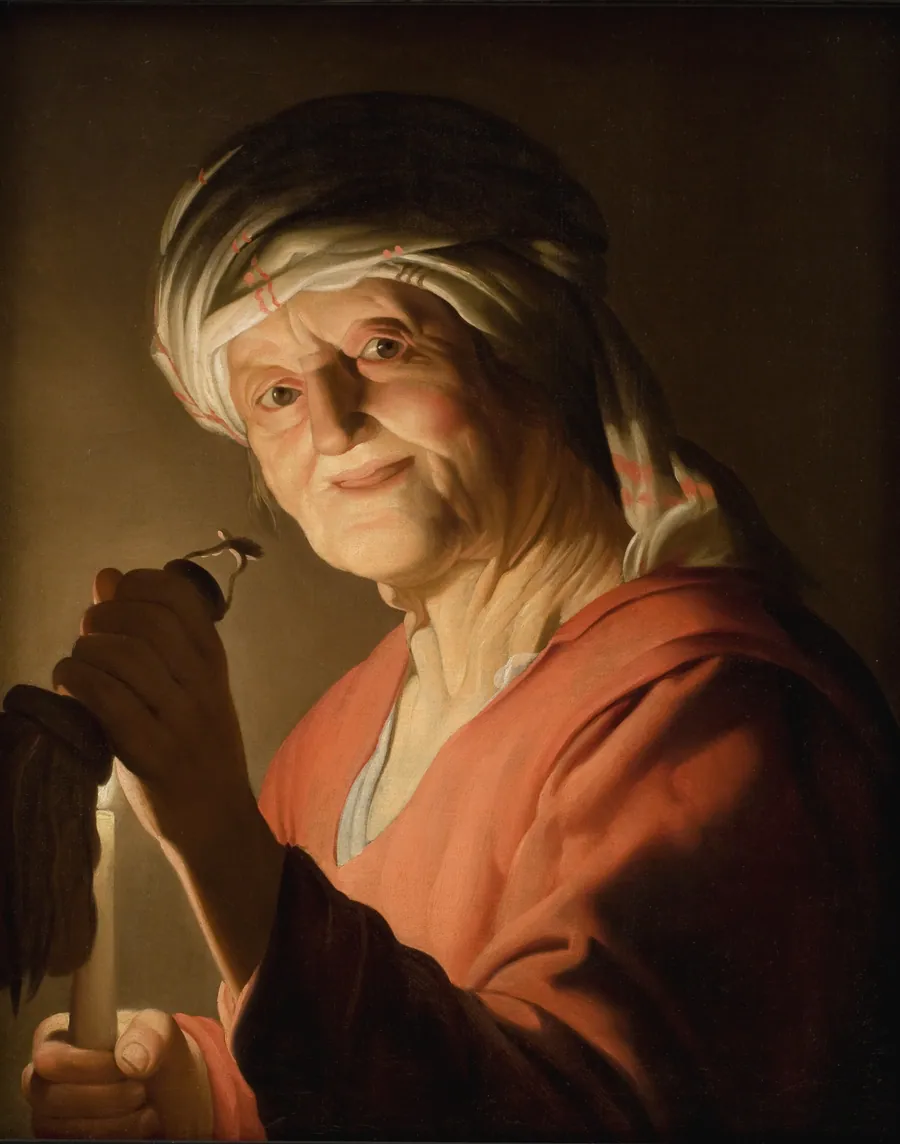 En gammel kone by Gerard van Honthorst