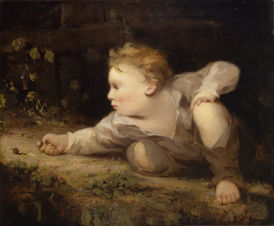 Boy Playing Marbles by David Gilmour Blythe, born East Liverpool, OH 1815-died Pittsburgh, PA 1865