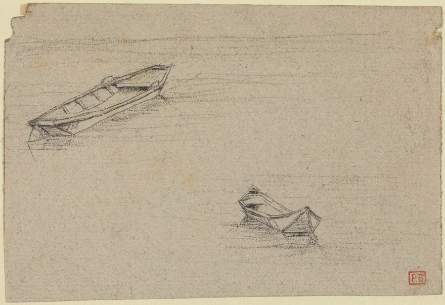 Two Boats for "L'Abside de Notre-Dame de Paris" by Charles Meryon