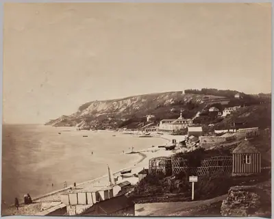 View of Ste-Adrese Beach with the Dumont Baths