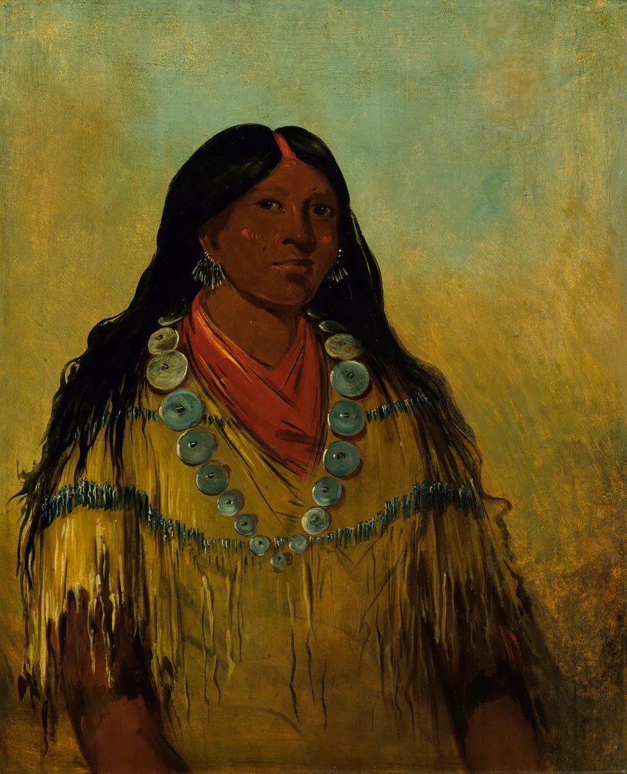 Tchow-ee-pút-o-kaw, a Woman by George Catlin, born Wilkes-Barre, PA 1796-died Jersey City, NJ 1872