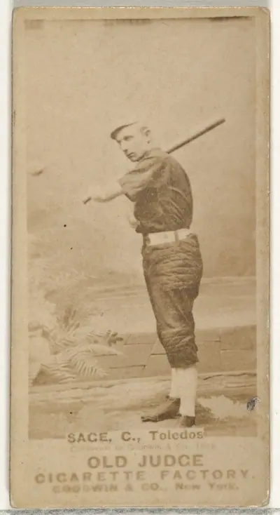 Harry "Doc" Sage, Catcher, Toledo, from the Old Judge series (N172) for Old Judge Cigarettes