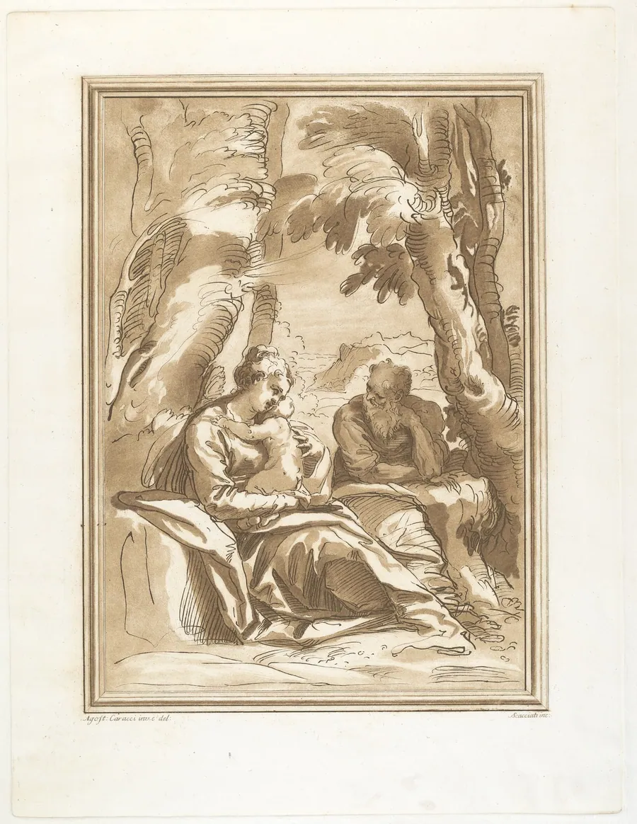 Rest on the Flight into Egypt by Andrea Scacciati