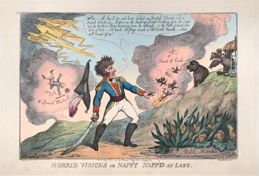 Horrid Visions of Nappy Napp'd at Last by Thomas Tegg