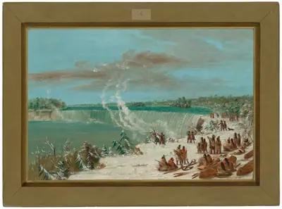 Portage Around the Falls of Niagara at Table Rock
