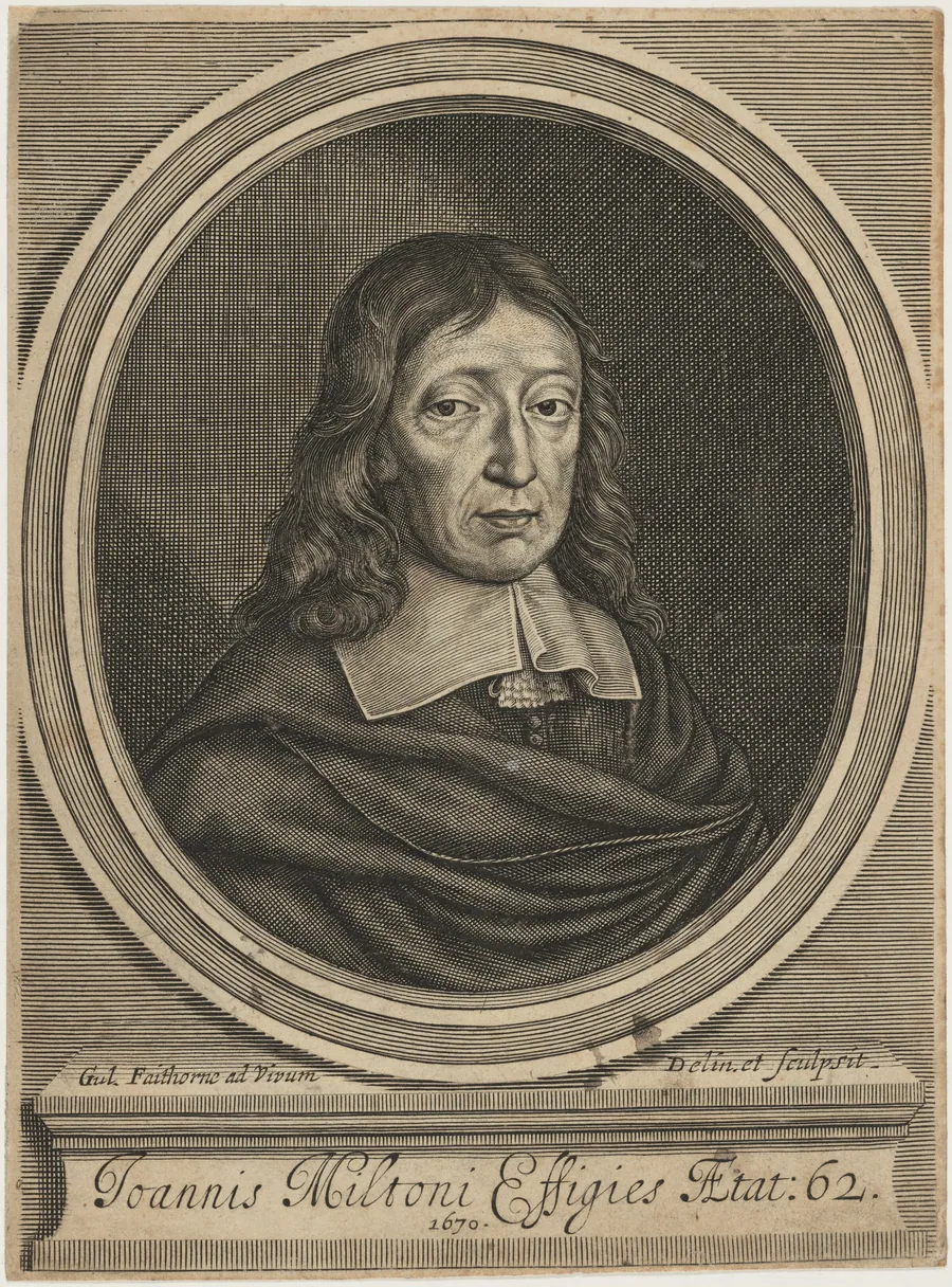 John Milton by William Faithorne