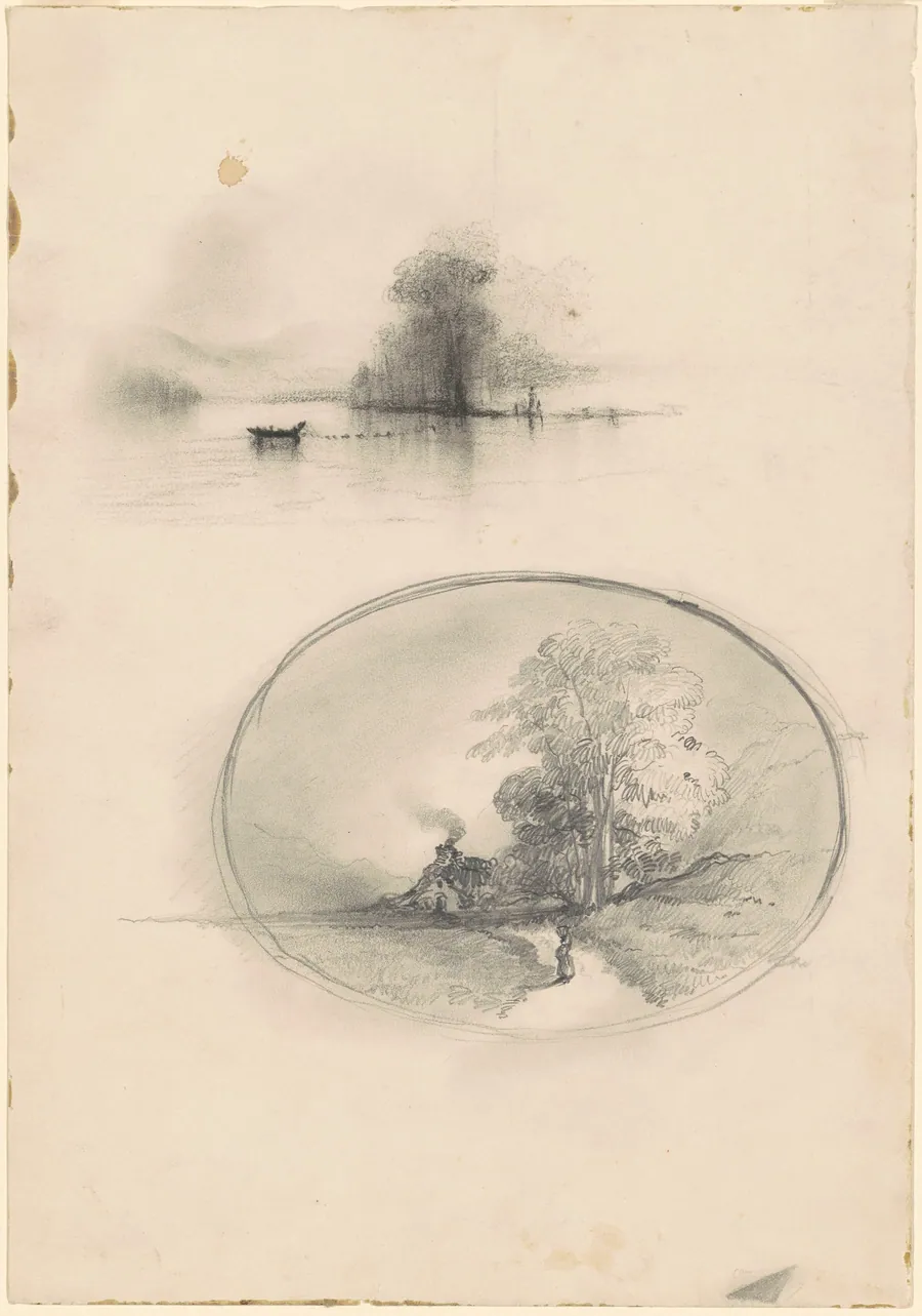 Seascape and Landscape by American 19th Century