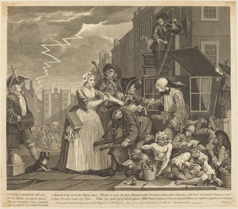 A Rake's Progress: pl.4 by William Hogarth
