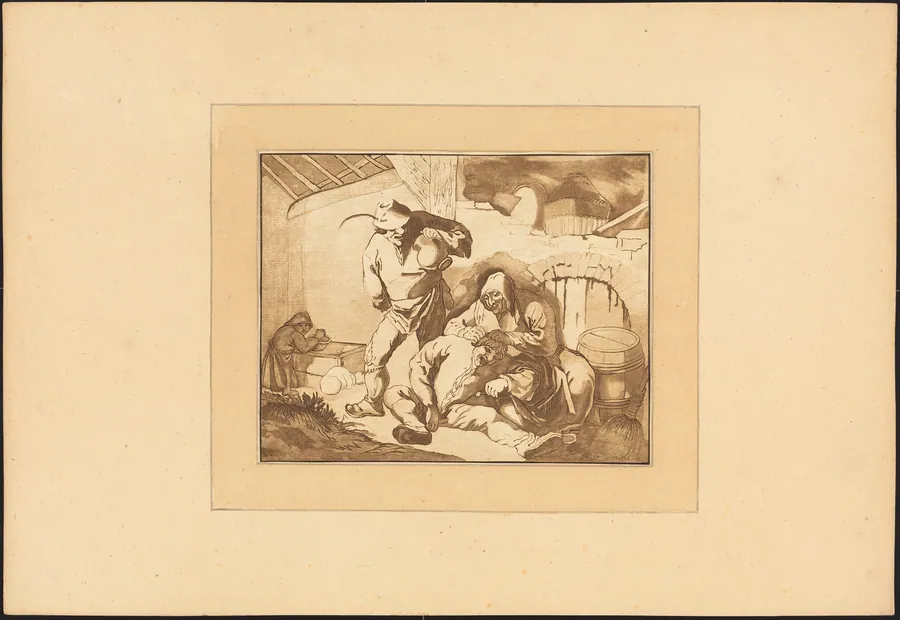 Peasant Scene by Maria Catharina Prestel